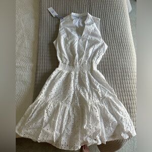 Southern Tide Women's White Eyelet Dress